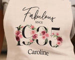 90th Birthday Gift for Women - Personalised Apron Happy Birthday 1935 90 Gift for Her - Ladies Floral Design Mum Nan Nanny Ninety BNC90AP