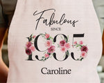 90th Birthday Gift for Women - Personalised Apron Happy Birthday 1935 90 Gift for Her - Ladies Floral Design Mum Nan Nanny Ninety BNC90AP