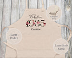 90th Birthday Gift for Women - Personalised Apron Happy Birthday 1935 90 Gift for Her - Ladies Floral Design Mum Nan Nanny Ninety BNC90AP
