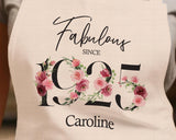 100th Birthday Gift for Women - Personalised Apron Happy Birthday 1925 100 Gift for Her - Ladies Floral Design Mum Nan Nanny Hundred BNC100