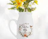 70th Birthday Gift for Women - Fabulous Since 1955 Small Personalised Flower Pot Vase 70 Gift for Her Ladies Floral Design Nan Gran BNL70