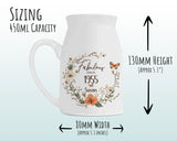 70th Birthday Gift for Women - Fabulous Since 1955 Small Personalised Flower Pot Vase 70 Gift for Her Ladies Floral Design Nan Gran BNL70