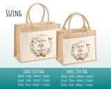 90th Birthday Gift For Women Personalised Jute Bag - Gift For Her Floral Tote Bag Gifts - Ninety 90 Fabulous Since 1935 Shopping Bag BNL90T