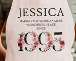 30th Birthday Gift for Women - Personalised Apron Wonderful Sincey 1995 30 Gift for Her - Ladies Floral Design Daughter Niece Thirty BNC30AP