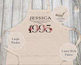 30th Birthday Gift for Women - Personalised Apron Wonderful Sincey 1995 30 Gift for Her - Ladies Floral Design Daughter Niece Thirty BNC30AP
