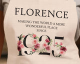 100th Birthday Gift for Women - Personalised Apron Wonderful Since 1925 100 Gift for Her - Ladies Floral Design Mum Nanny Nan Hundred BNC100