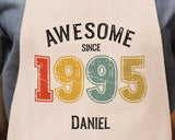 Personalised Apron for Mens 30th Birthday Gift for Him - Awesome Since 1995 30 Man Gift - Retro Year Design Son Brother Dad Thirty BNG30