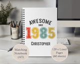 Personalised Apron for Mens 40th Birthday Gift for Him - Awesome Since 1985 40 Man Gift - Retro Year Design Son Brother Dad Forty BNG40