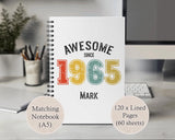 Personalised Apron for Mens 60th Birthday Gift for Him - Awesome Since 1965 60 Man Gift - Retro Year Design Son Brother Dad Sixty BNG60