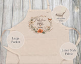 70th Birthday Gift for Women - Personalised Apron Fabulous Since 1955 Gift for Her - Ladies Floral Butterfly Design Mum Nan Seventy BNL70