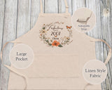 16th Birthday Gift for Her - Personalised Apron Fabulous Since 2009 Gift for Women Ladies Floral Butterfly Design Daughter Sixteen BNL16