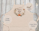 16th Birthday Gift for Her - Personalised Apron Fabulous Since 2009 Gift for Women Ladies Floral Butterfly Design Daughter Sixteen BNL16