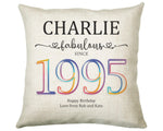30th Birthday Gift for Her Personalised 1995 Birthday Cushion Age 30 Gift for Women - Ladies Floral Design Mum Daughter Sister Thirty BNN30C