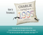 30th Birthday Gift for Her Personalised 1995 Birthday Cushion Age 30 Gift for Women - Ladies Floral Design Mum Daughter Sister Thirty BNN30C