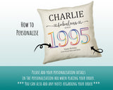 30th Birthday Gift for Her Personalised 1995 Birthday Cushion Age 30 Gift for Women - Ladies Floral Design Mum Daughter Sister Thirty BNN30C