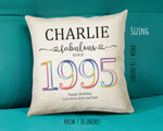 30th Birthday Gift for Her Personalised 1995 Birthday Cushion Age 30 Gift for Women - Ladies Floral Design Mum Daughter Sister Thirty BNN30C