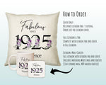 100th Birthday Gift for Women - Personalised 1925 Birthday Cushion Age 100 Gift for Her - Ladies Floral Design Mum Nan Gran Hundred BNP100C