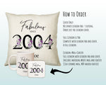 21st Birthday Gift for Women - Personalised 2004 Birthday Cushion Age 21 Gift for Her Lady Floral Design Daughter Sister Twenty One BNP21C