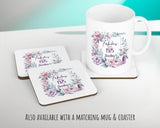 100th Birthday Gift for Women - Personalised 1925 Birthday Cushion Age 100 Gift for Her - Ladies Floral Design Mum Nan Gran Hundred BNR100C
