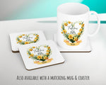 50th Birthday Gift for Women - Personalised 1975 Birthday Cushion Age 50 Gift for Her Floral Daffodil Design Mum Nan Sister Fifty BNS50C