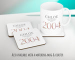 21st Birthday Gift for Women - Personalised 2004 Birthday Cushion Age 21 Gift for Her Lady Floral Design Daughter Sister Twenty One BNM21C