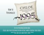 30th Birthday Gift for Her Personalised 1995 Birthday Cushion Age 30 Gift for Women - Ladies Floral Design Mum Daughter Sister Thirty BNQ30C