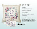 30th Birthday Gift for Her Personalised 1995 Birthday Cushion Age 30 Gift for Women - Ladies Floral Design Mum Daughter Sister Thirty BNR30C