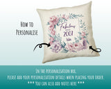 18th Birthday Gift for Women - Personalised 2007 Birthday Cushion Age 18 Gift for Her Ladies Floral Design Daughter Sister Eighteen BNR18C
