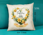 30th Birthday Gift for Her Personalised 1995 Birthday Cushion Age 30 Gift for Women Floral Daffodil Design Mum Daughter Sister Thirty BNS30C