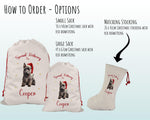 Personalised Scottish Terrier Large Christmas Sack - Red Drawstring Bag Stocking for Xmas Presents - Christmas Eve Bag Box for Dogs XS145