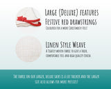 Personalised Chocolate Labrador Large Christmas Sack - Red Drawstring Bag for Xmas Presents Christmas Eve Bag Box Decoration for Dogs XS123