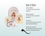 Personalised Christmas Sack - Santa Sack for Kids Presents Xmas Cute Penguin Design Stocking Christmas Eve Bag Box for Girls & Boys XS032