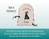 Personalised Schnauzer Dog Large Christmas Sack - Red Drawstring Bag for Xmas Presents - Christmas Eve Bag Box Decoration for Dogs XS144