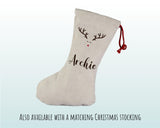 Personalised Large Christmas Rudolph Sack Name Xmas Stocking Gift Stocking Reindeer Sack Red Drawstring Christmas Decoration SK003