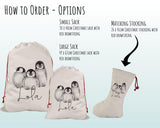 Personalised Large Christmas Penguin Sack Name Xmas Stocking Gift Stocking Sack Red Drawstring Special Delivery Christmas Decoration SK014