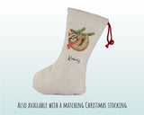 Personalised Large Christmas Sack Xmas Sloth Design Name Xmas Stocking Gift Stocking Rudolph Sack Red Drawstring Decoration SK070