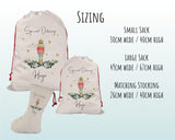 Personalised Large Christmas Sack Xmas Classic Toy Soldier Name Star Stocking Gift Girls Boys Sack Red Drawstring Christmas Decoration SK161