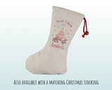 Personalised Christmas Sack - Santa Sack for Kids Presents Xmas Bunny Pink Tree Design Stocking Christmas Eve Bag Box for Girls & Boys XS004
