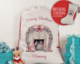 Personalised Christmas Sack - Santa Sack for Kids Presents Xmas Fireplace Stocking Design Stocking Christmas Eve Bag for Girls & Boys XS005