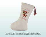 Personalised Christmas Sack - Santa Sack for Kids Presents Xmas Reindeer Santa Hat Design Stocking Christmas Eve Bag for Girls & Boys XS014