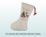 Personalised Christmas Sack - Santa Sack for Kids Presents Xmas Reindeer Tree Design Stocking Christmas Eve Bag Box for Girls & Boys XS015
