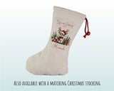 Personalised Christmas Sack - Santa Sack for Kids Presents Xmas Reindeer Pine Cone Design Stocking Christmas Eve Bag for Girls & Boys XS016