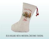 Personalised Christmas Sack - Santa Sack for Kids Presents Xmas Chickens and Lights Design Stocking Christmas Eve Bag for Girls & Boys XS052