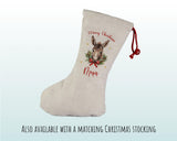 Personalised Christmas Sack - Santa Sack for Kids Presents Xmas Cute Donkey Design Stocking Christmas Eve Bag Box for Girls & Boys XS057