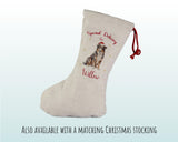 Personalised Australian Shepherd Large Christmas Sack - Red Drawstring Bag for Xmas Presents Christmas Eve Bag Box Decoration for Dogs XS070