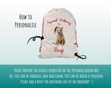 Personalised Australian Cattle Dog Large Christmas Sack Red Drawstring Bag for Xmas Presents Christmas Eve Bag Box Decoration for Dogs XS071
