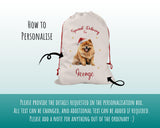 Personalised Chow Chow Large Christmas Sack - Red Drawstring Bag for Xmas Presents - Christmas Eve Bag Box Decoration for Dogs XS086
