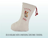 Personalised Corgi Dog Large Christmas Sack - Red Drawstring Bag for Xmas Presents - Christmas Eve Bag Box Decoration for Dogs XS089