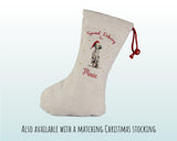 Personalised Dalmatian Large Christmas Sack - Red Drawstring Bag for Xmas Presents - Christmas Eve Bag Box Decoration for Dogs XS099
