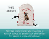 Personalised English Mastiff Large Christmas Sack - Red Drawstring Bag for Xmas Presents - Christmas Eve Bag Box Decoration for Dogs XS101